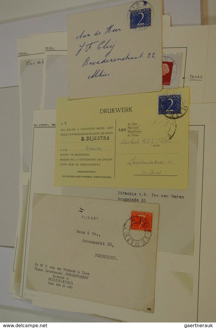 27488 Niederlande: Small collection covers of the Netherlands with cancel "posterijen" in folder.