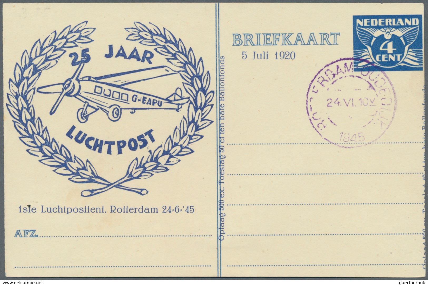 27495 Niederlande - Ganzsachen: 1871/1955, Comprehensive Accumulation With More Than 200 Mint/used Postal - Entiers Postaux