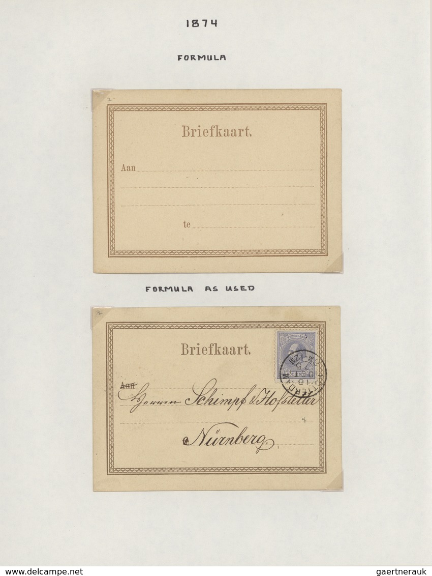 27496 Niederlande - Ganzsachen: 1871/1940, Comprehensive Collection With Ca.230 Different, Mostly Mint Pos - Entiers Postaux