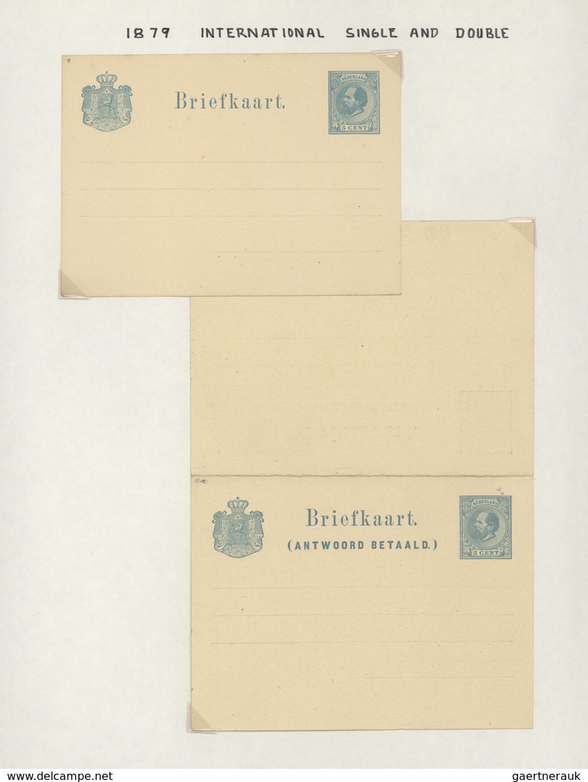 27496 Niederlande - Ganzsachen: 1871/1940, Comprehensive Collection With Ca.230 Different, Mostly Mint Pos - Entiers Postaux