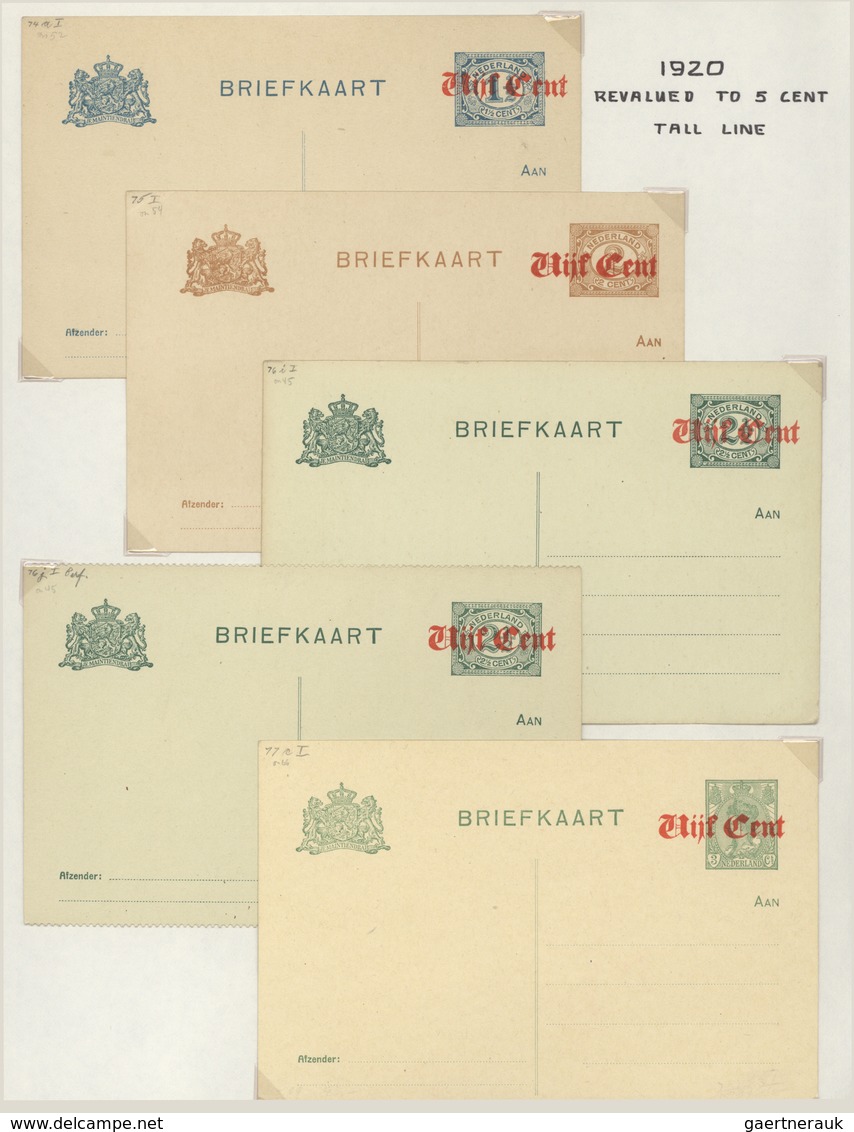 27496 Niederlande - Ganzsachen: 1871/1940, comprehensive collection with ca.230 different, mostly mint pos