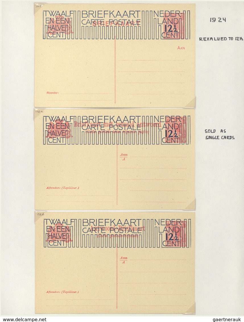 27496 Niederlande - Ganzsachen: 1871/1940, comprehensive collection with ca.230 different, mostly mint pos