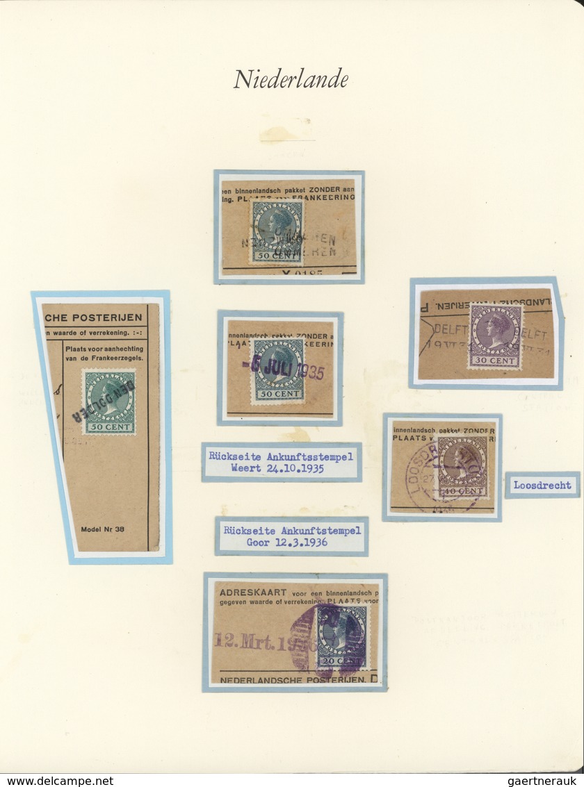 27505 Niederlande - Stempel: 1925/1940 Ca., EXPERIMENTAL RUBBER POSTMARKS, Extensive And Almost Complete C - Marcophilie