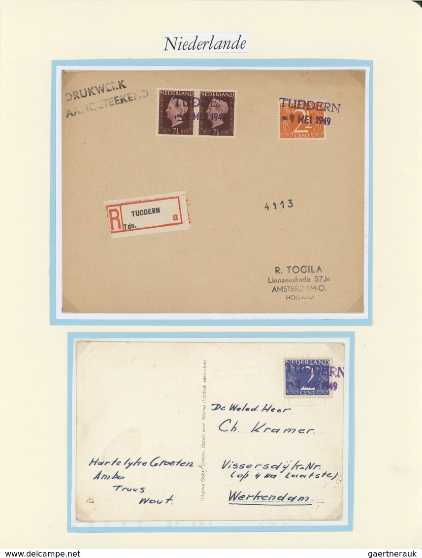 27506 Niederlande - Stempel: 1945/1946, EMERGENCY CANCELLATIONS, Collection With Ca. 30 Covers, Comprising - Marcophilie