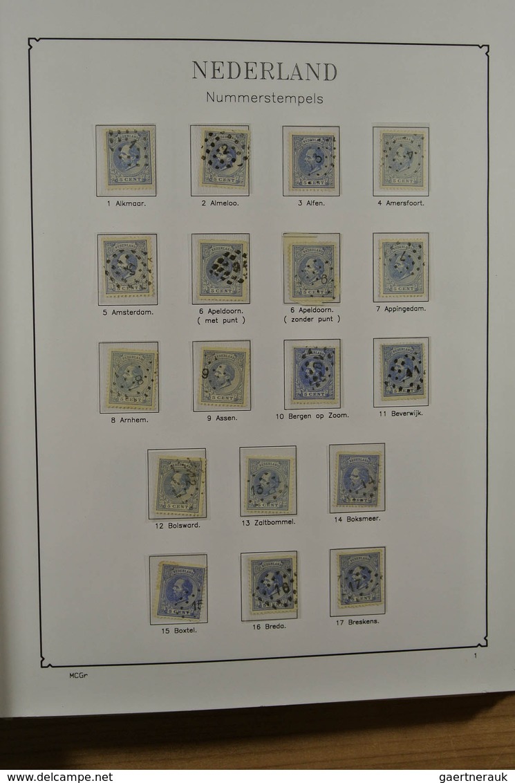 27508 Niederlande - Stempel: Album With Various Cancels Of The Netherlands, Including Numeral Cancels, Gum - Marcophilie