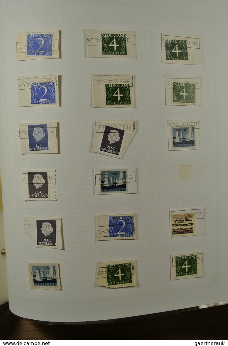 27508 Niederlande - Stempel: Album with various cancels of the Netherlands, including numeral cancels, gum