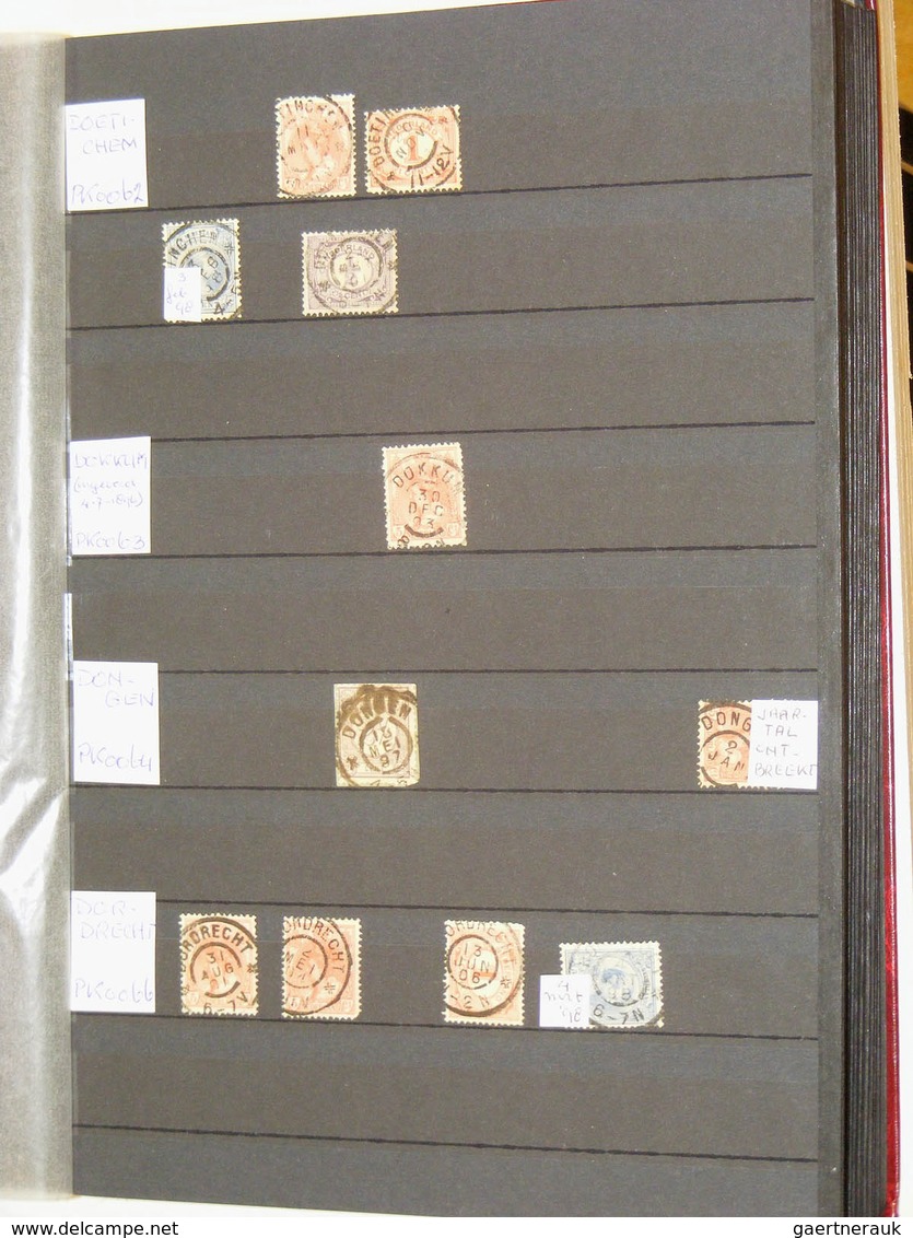 27512 Niederlande - Stempel: Extensive Collection Largeround Cancels Netherlands In 3 Stockbooks. Collecti - Marcophilie