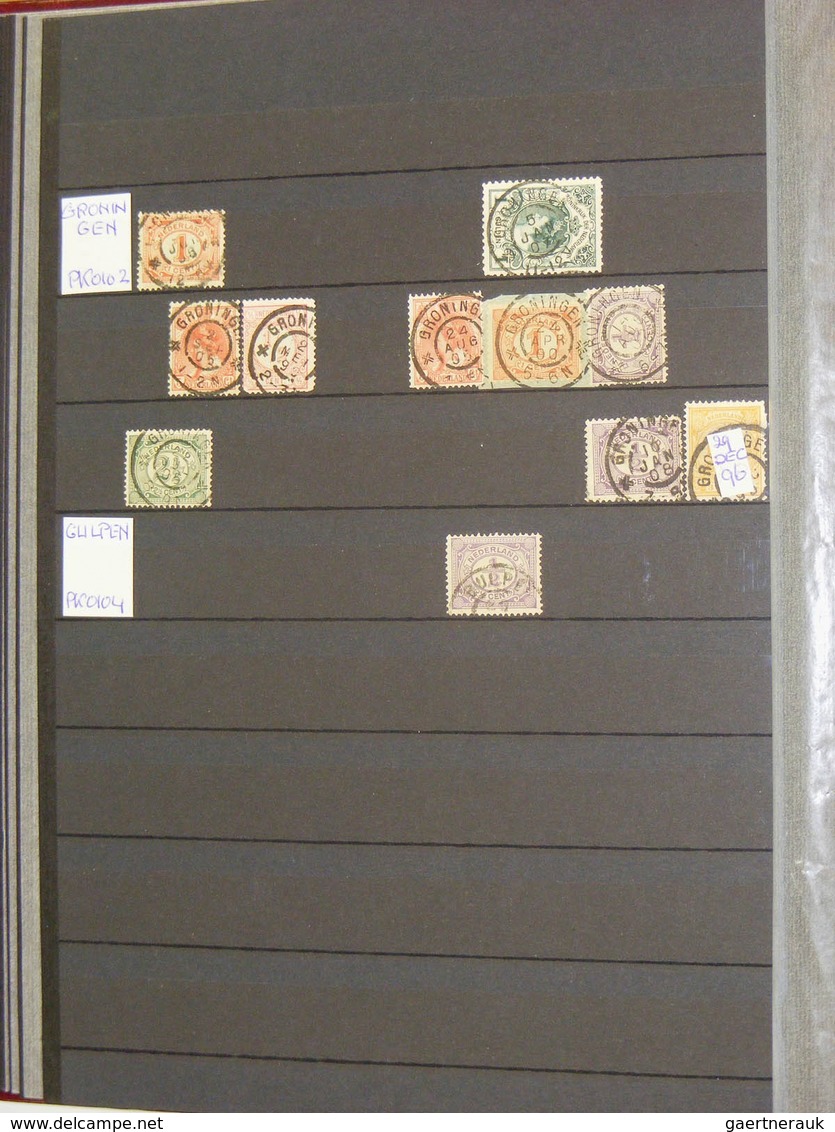 27512 Niederlande - Stempel: Extensive collection largeround cancels Netherlands in 3 stockbooks. Collecti