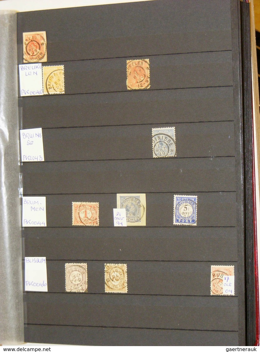 27512 Niederlande - Stempel: Extensive collection largeround cancels Netherlands in 3 stockbooks. Collecti