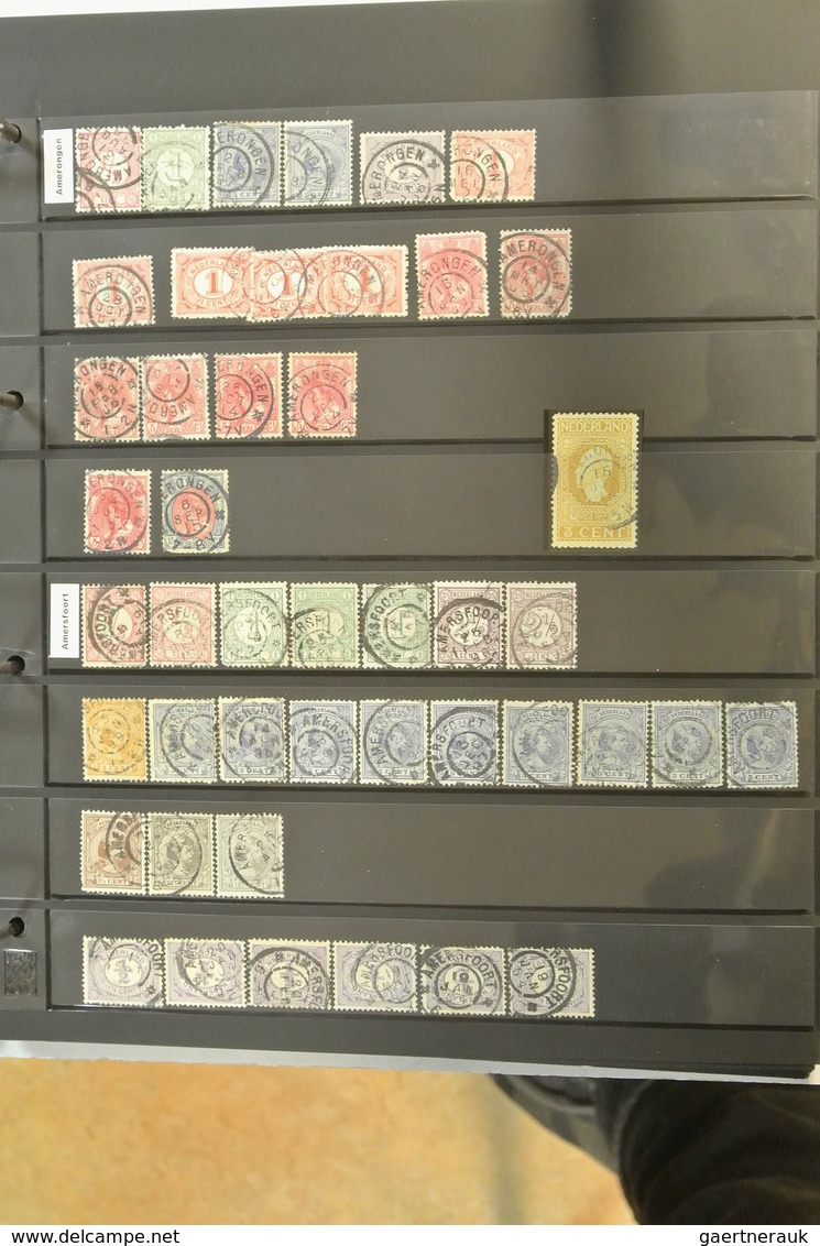 27513 Niederlande - Stempel: Fantastic collection largeround cancels of the Netherlands in 5 stockalbums.