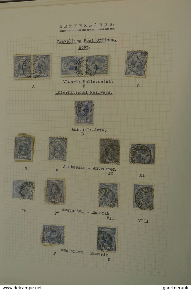 27515 Niederlande - Stempel: Folder With Various Cancels Of The Netherlands On Albuim- And Stockpages. Con - Marcophilie