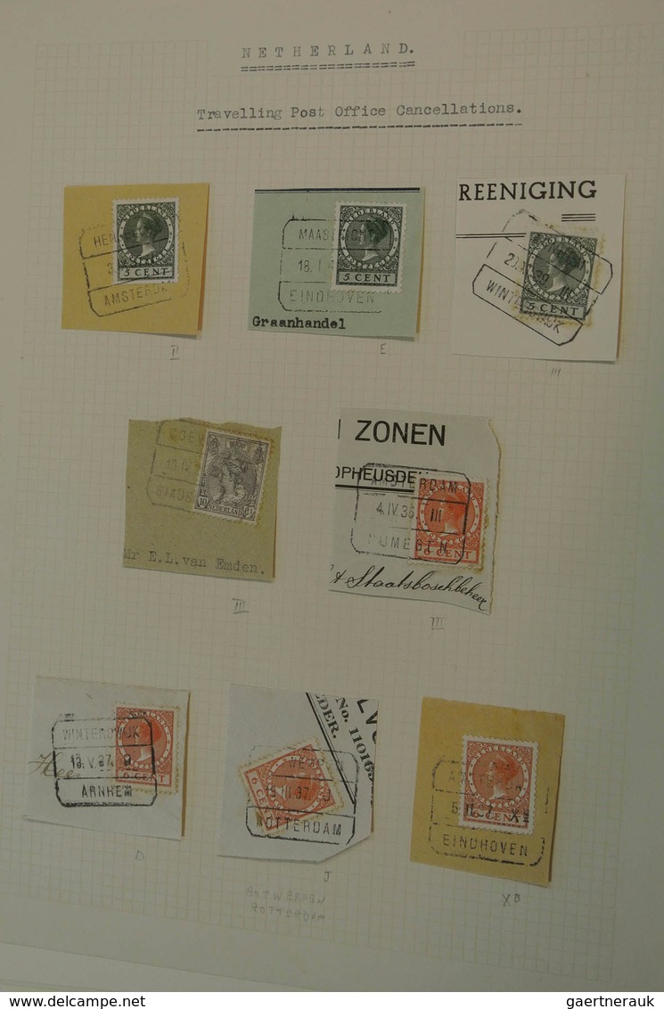 27515 Niederlande - Stempel: Folder With Various Cancels Of The Netherlands On Albuim- And Stockpages. Con - Marcophilie