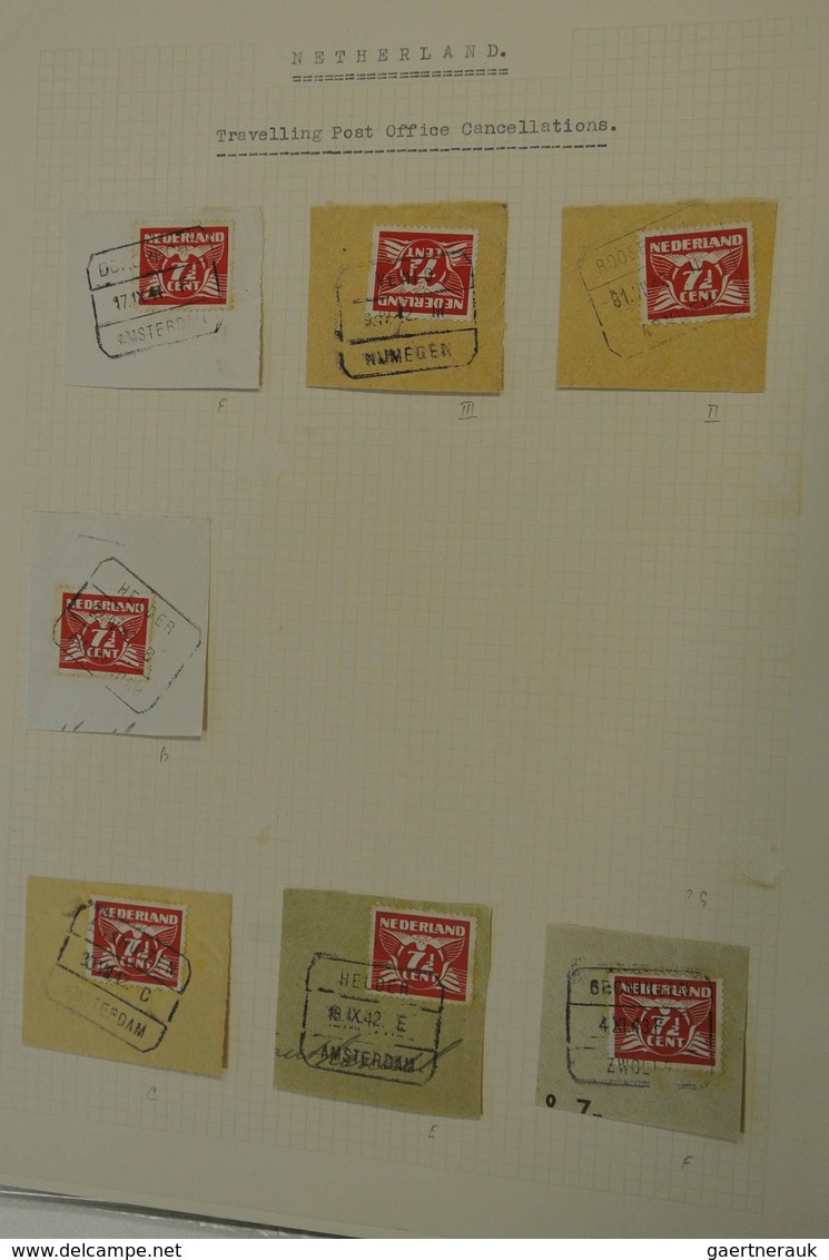 27515 Niederlande - Stempel: Folder With Various Cancels Of The Netherlands On Albuim- And Stockpages. Con - Marcophilie