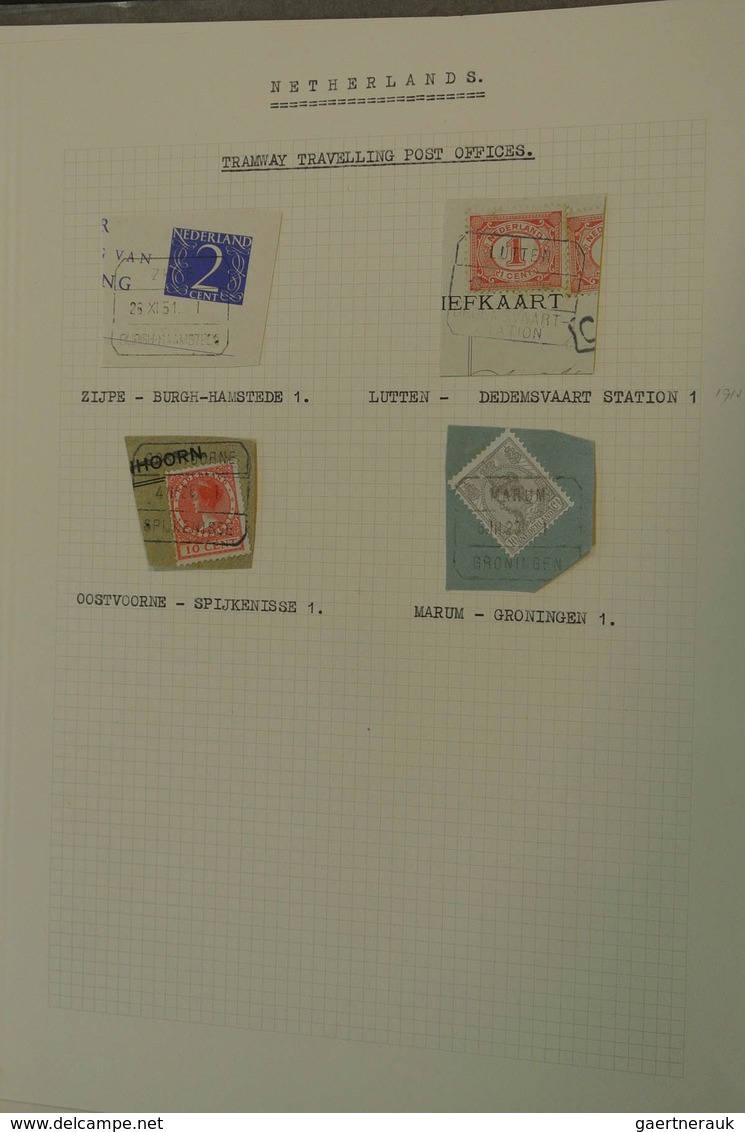 27515 Niederlande - Stempel: Folder with various cancels of the Netherlands on albuim- and stockpages. Con