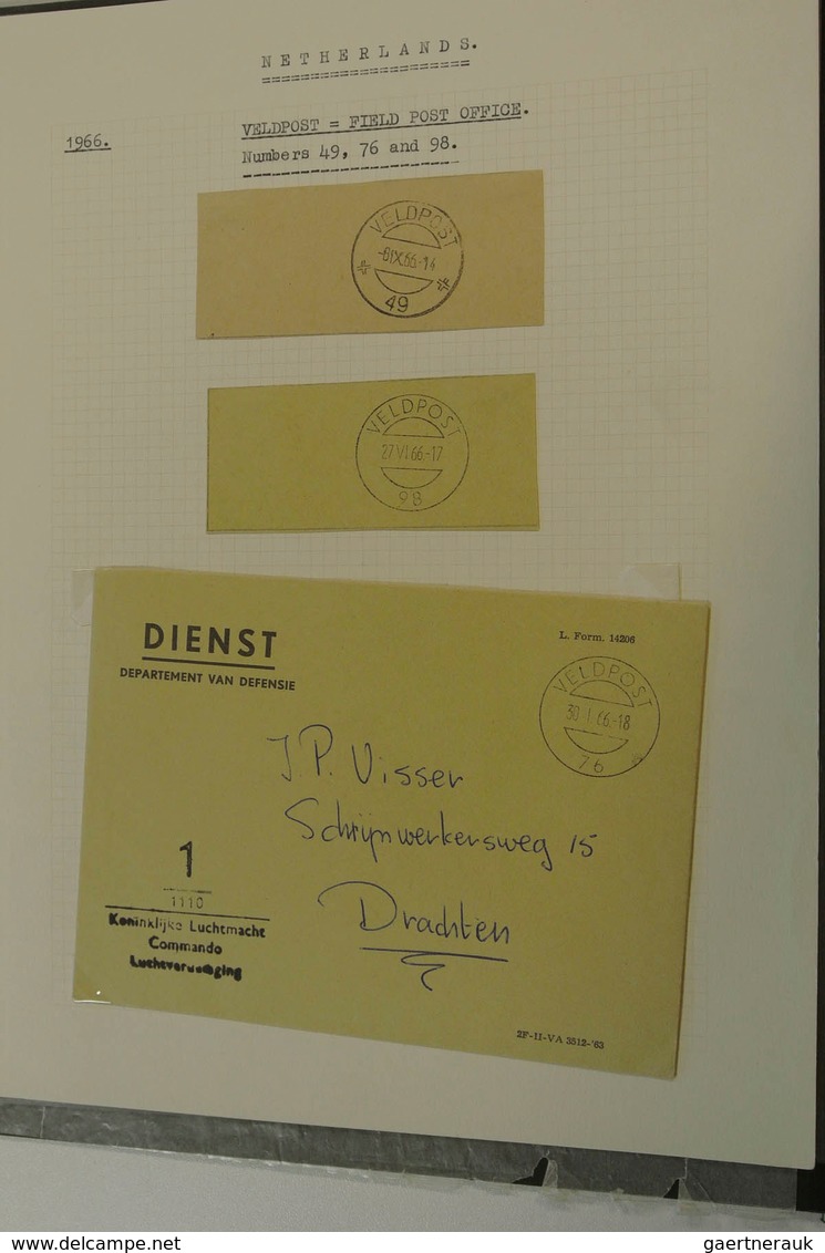 27515 Niederlande - Stempel: Folder with various cancels of the Netherlands on albuim- and stockpages. Con