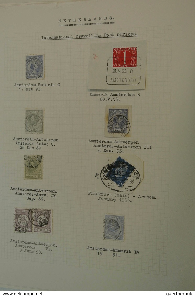 27515 Niederlande - Stempel: Folder with various cancels of the Netherlands on albuim- and stockpages. Con