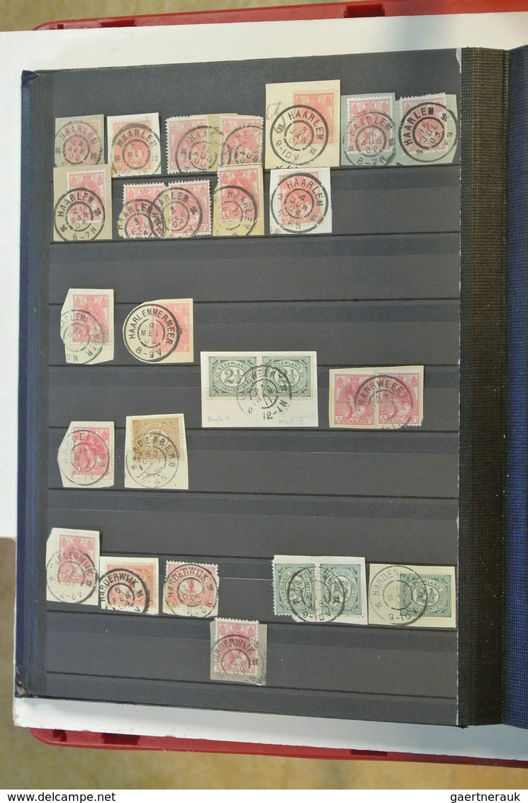 27517 Niederlande - Stempel: Nice collection of ca. 1800 largeround cancels of the Netherlands on pieces i