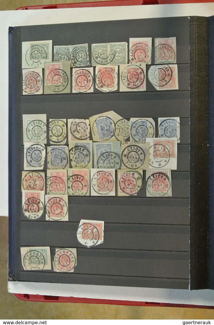 27517 Niederlande - Stempel: Nice collection of ca. 1800 largeround cancels of the Netherlands on pieces i