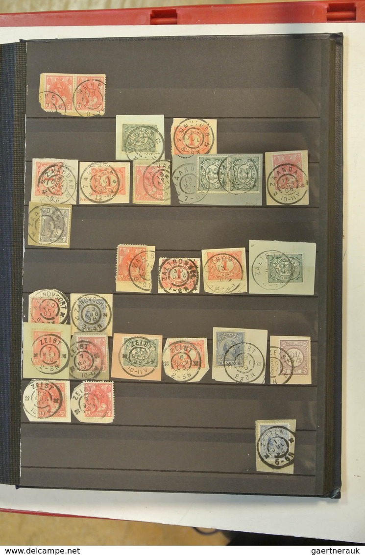 27517 Niederlande - Stempel: Nice collection of ca. 1800 largeround cancels of the Netherlands on pieces i