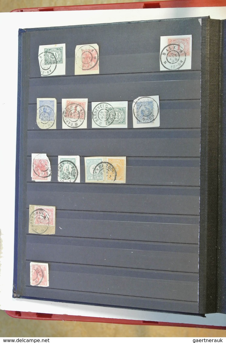 27517 Niederlande - Stempel: Nice collection of ca. 1800 largeround cancels of the Netherlands on pieces i