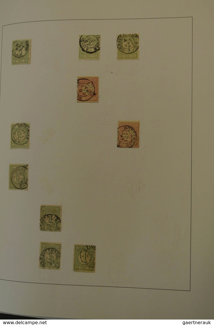 27522 Niederlande - Stempel: Two blanc albums with a collection small round cancels of the Netherlands, co