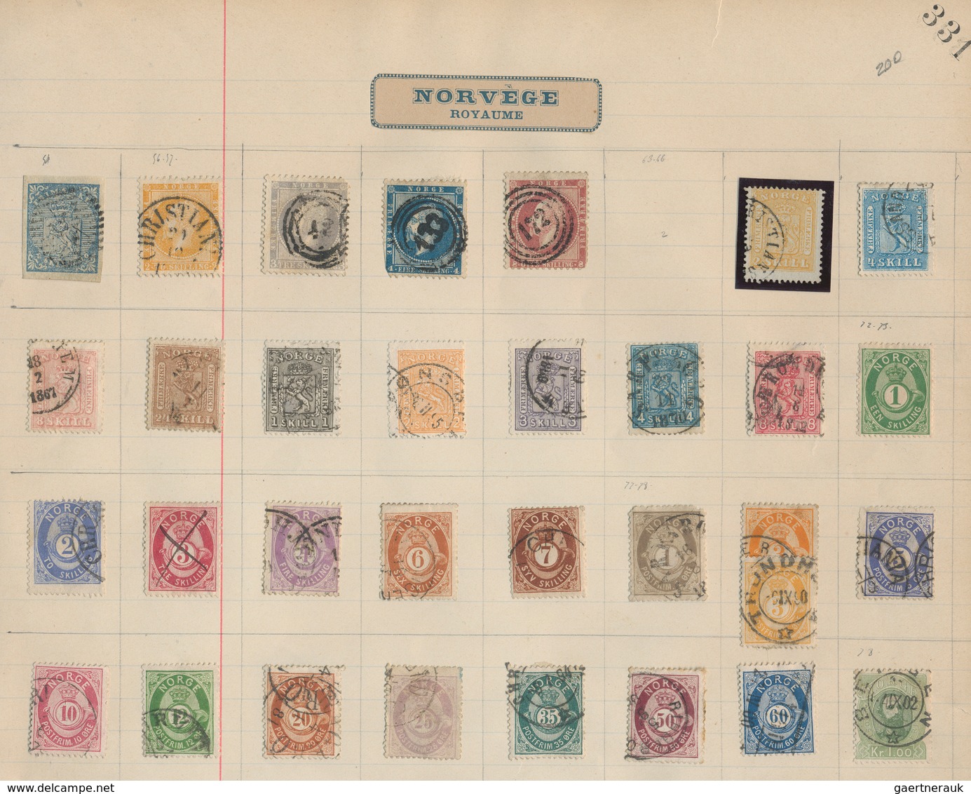 27523 Norwegen: 1851-1905 Ca.: Collections Of Mostly Used Stamps From NORWAY And DENMARK, Including Norway - Ungebraucht