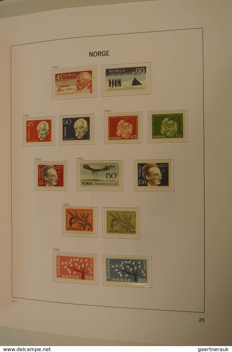 27525 Norwegen: 1856-1995. Well filled, MNH, mint hinged and used collection Norway 1856-1995 in Davo albu