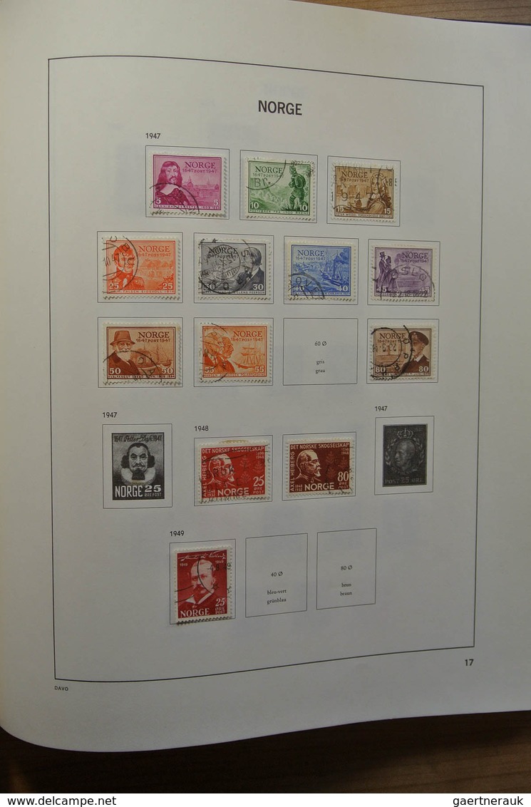 27526 Norwegen: 1856-1974. Nicely filled, used collection Norway 1856-1974 in Davo album.