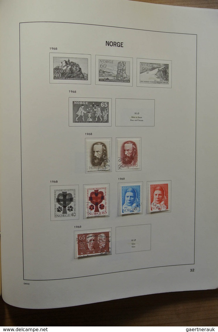 27526 Norwegen: 1856-1974. Nicely filled, used collection Norway 1856-1974 in Davo album.