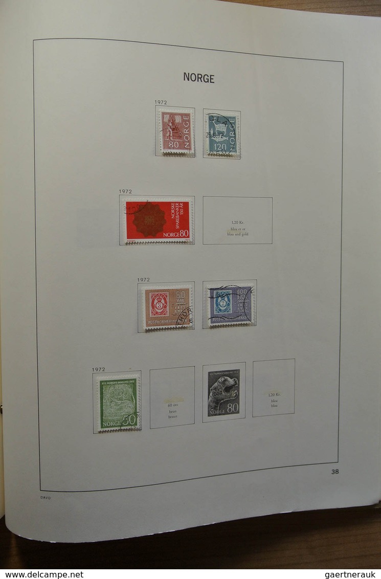 27526 Norwegen: 1856-1974. Nicely filled, used collection Norway 1856-1974 in Davo album.