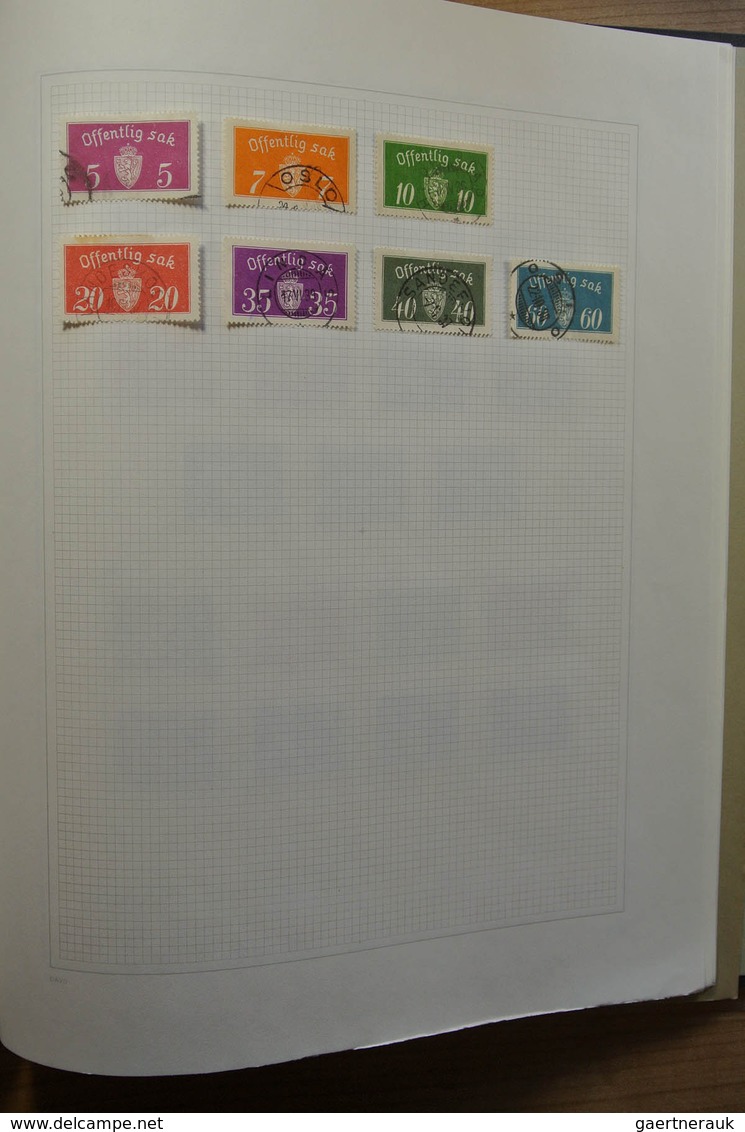 27526 Norwegen: 1856-1974. Nicely filled, used collection Norway 1856-1974 in Davo album.