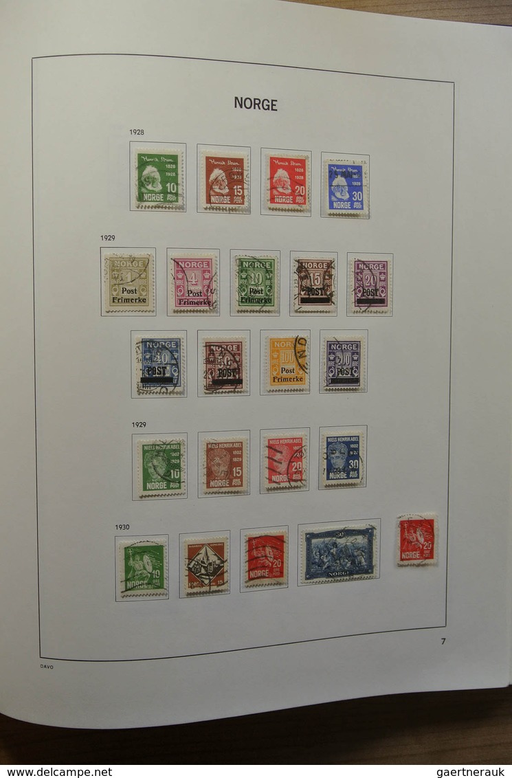 27526 Norwegen: 1856-1974. Nicely filled, used collection Norway 1856-1974 in Davo album.