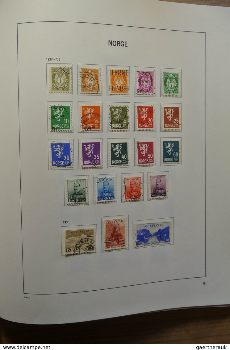 27526 Norwegen: 1856-1974. Nicely filled, used collection Norway 1856-1974 in Davo album.