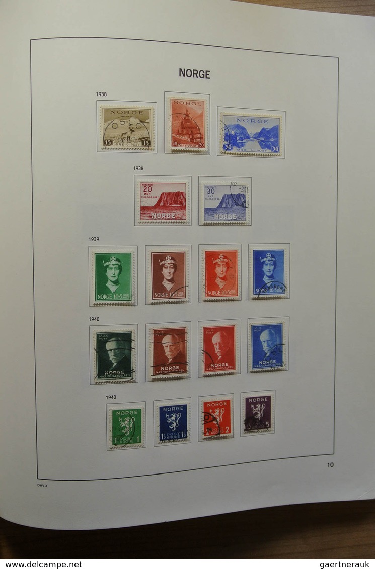 27526 Norwegen: 1856-1974. Nicely filled, used collection Norway 1856-1974 in Davo album.