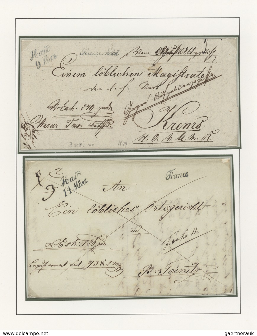 27540 Österreich: 1730/1900 (ca.), POSTGESCHICHTLICHE SPEZIALSAMMLUNG "HAID UND STAAB" Im Safe-Album Mit S - Neufs