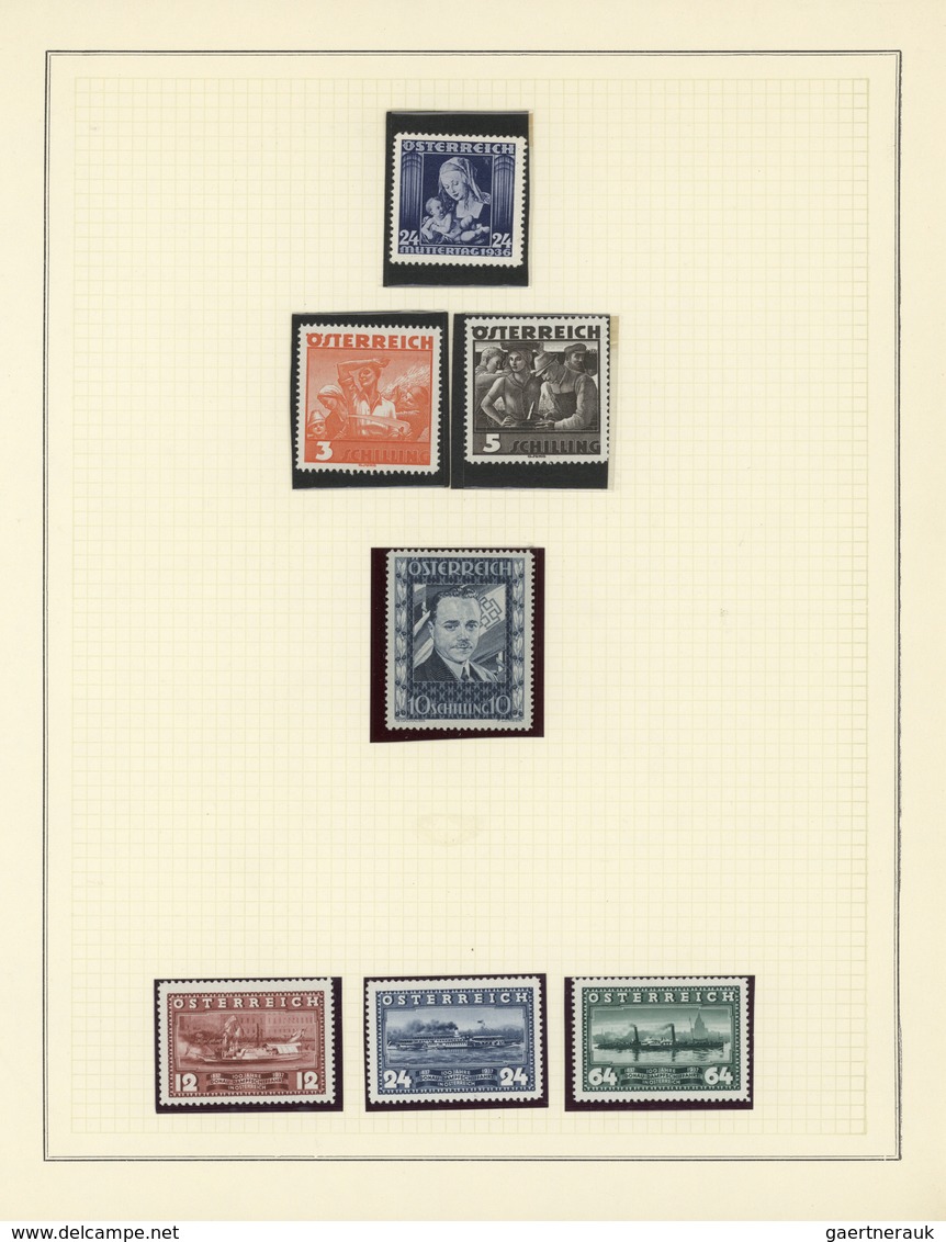 27544 Österreich: 1850/1987, Umfassende Sammlung In Zwei Dicken Alten Vordruckalben, Teils Etwas Unterschi - Neufs