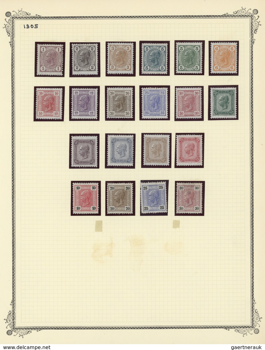 27544 Österreich: 1850/1987, umfassende Sammlung in zwei dicken alten Vordruckalben, teils etwas unterschi