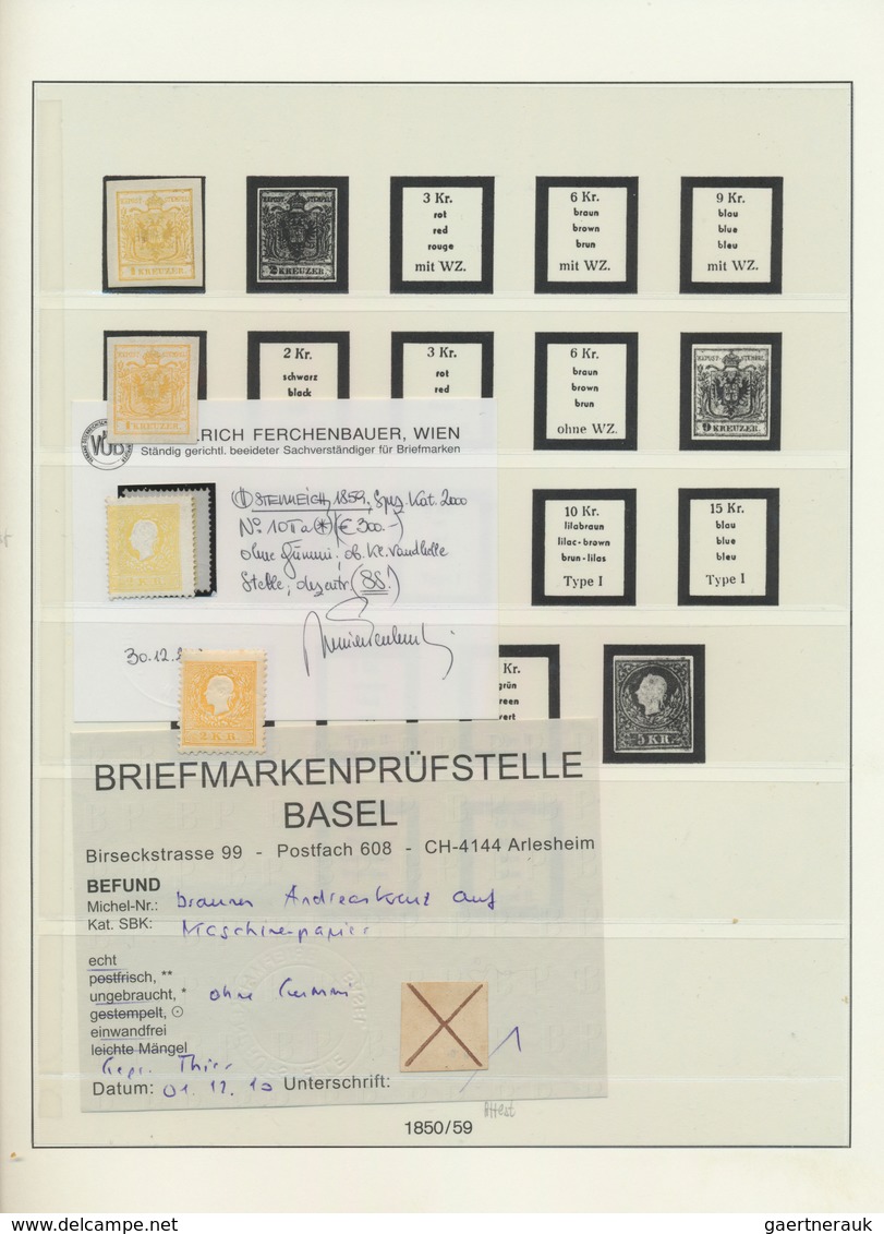 27551 Österreich: 1850/1964, Österreich/Gebiete, Umfassende Postfrische/ungebrauchte Sammlung In Vier Falz - Neufs