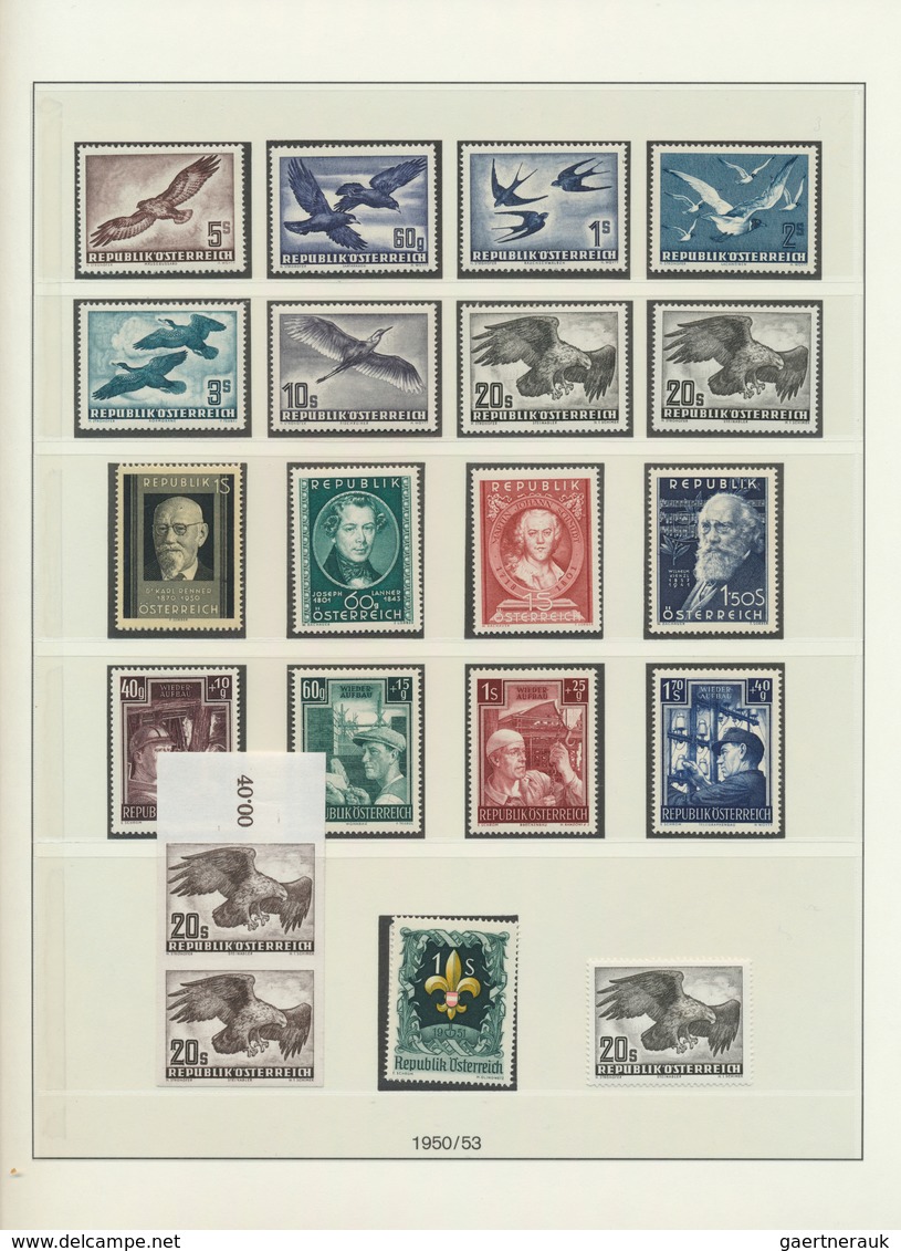 27551 Österreich: 1850/1964, Österreich/Gebiete, Umfassende Postfrische/ungebrauchte Sammlung In Vier Falz - Neufs