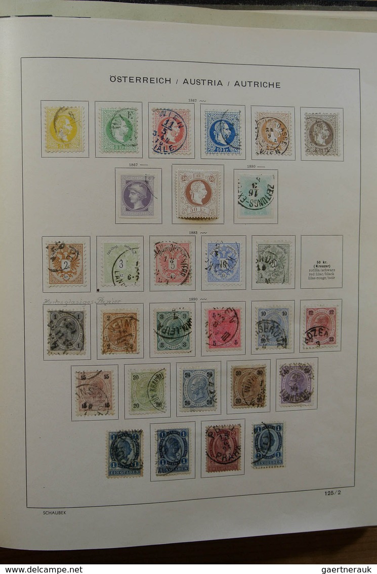 27554 Österreich: 1850-1959. Well filled, MNH, mint hinged and used collection Austria 1850-1959 in old al