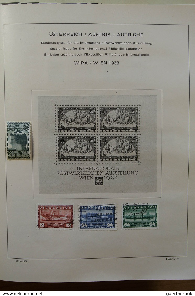 27554 Österreich: 1850-1959. Well filled, MNH, mint hinged and used collection Austria 1850-1959 in old al