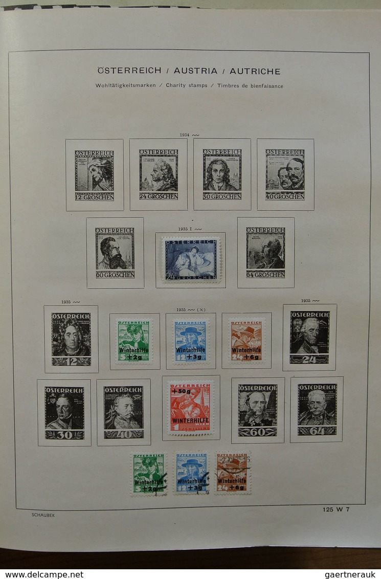 27554 Österreich: 1850-1959. Well filled, MNH, mint hinged and used collection Austria 1850-1959 in old al