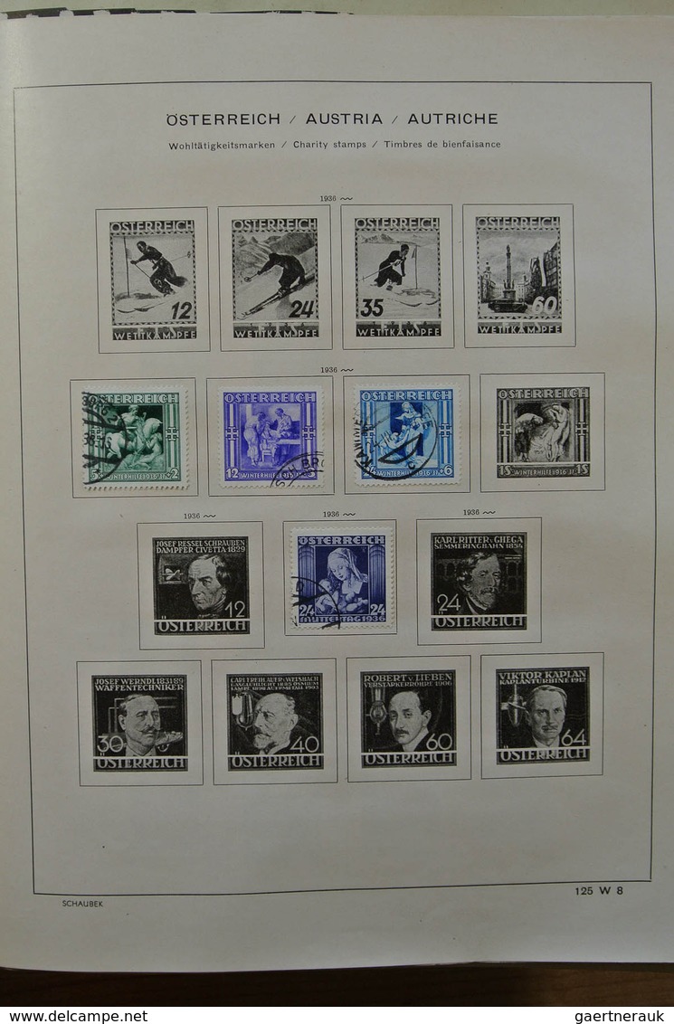 27554 Österreich: 1850-1959. Well filled, MNH, mint hinged and used collection Austria 1850-1959 in old al