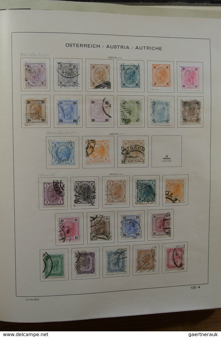 27554 Österreich: 1850-1959. Well filled, MNH, mint hinged and used collection Austria 1850-1959 in old al