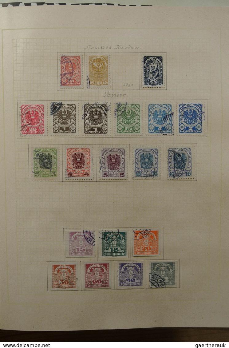 27554 Österreich: 1850-1959. Well filled, MNH, mint hinged and used collection Austria 1850-1959 in old al