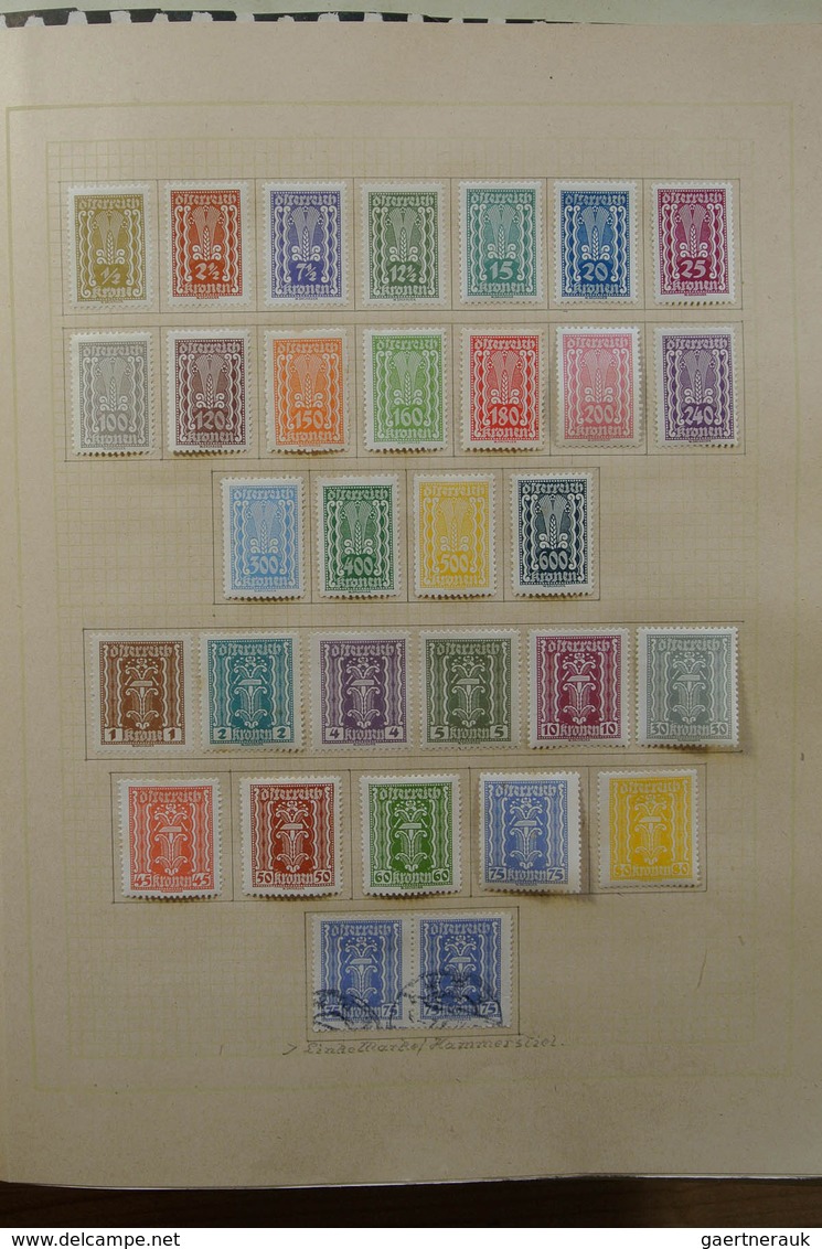 27554 Österreich: 1850-1959. Well filled, MNH, mint hinged and used collection Austria 1850-1959 in old al