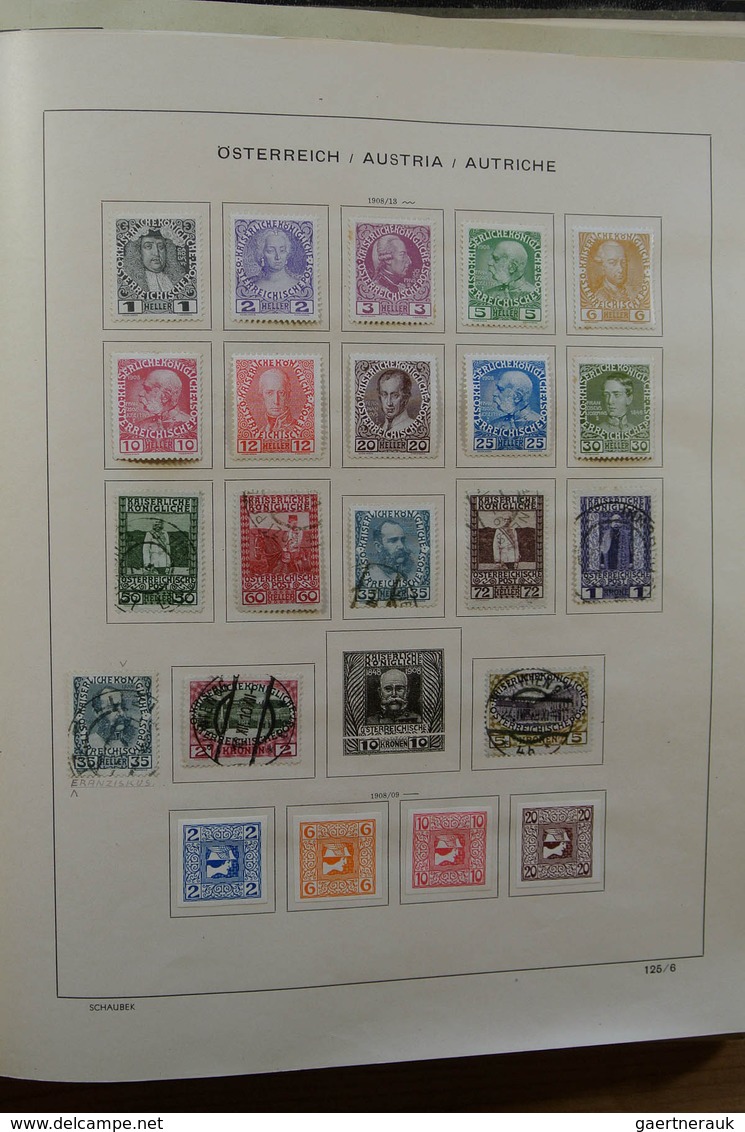 27554 Österreich: 1850-1959. Well filled, MNH, mint hinged and used collection Austria 1850-1959 in old al