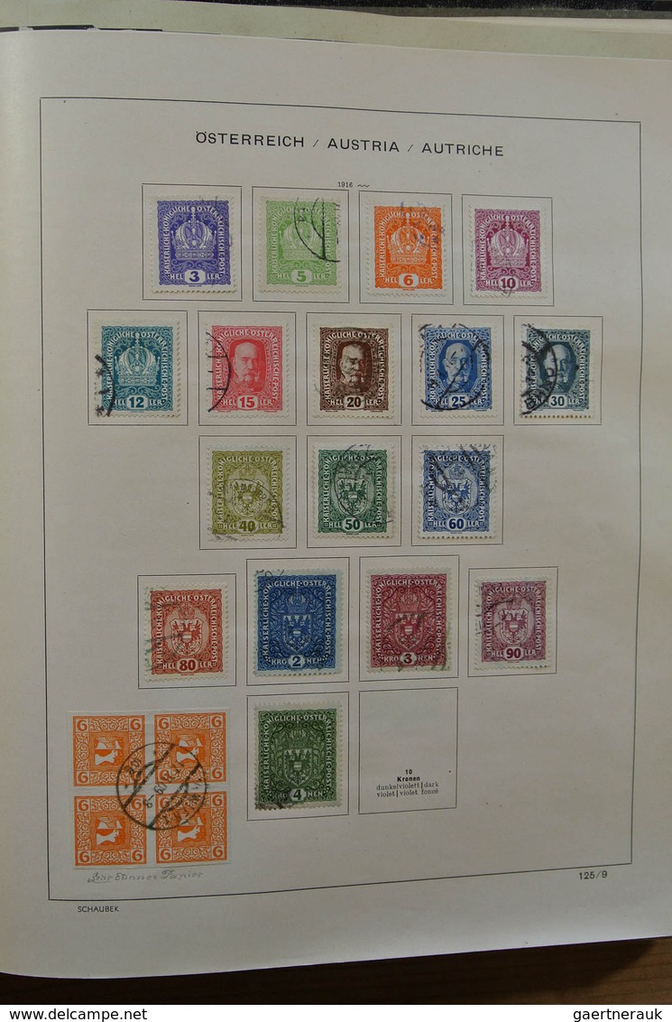 27554 Österreich: 1850-1959. Well filled, MNH, mint hinged and used collection Austria 1850-1959 in old al