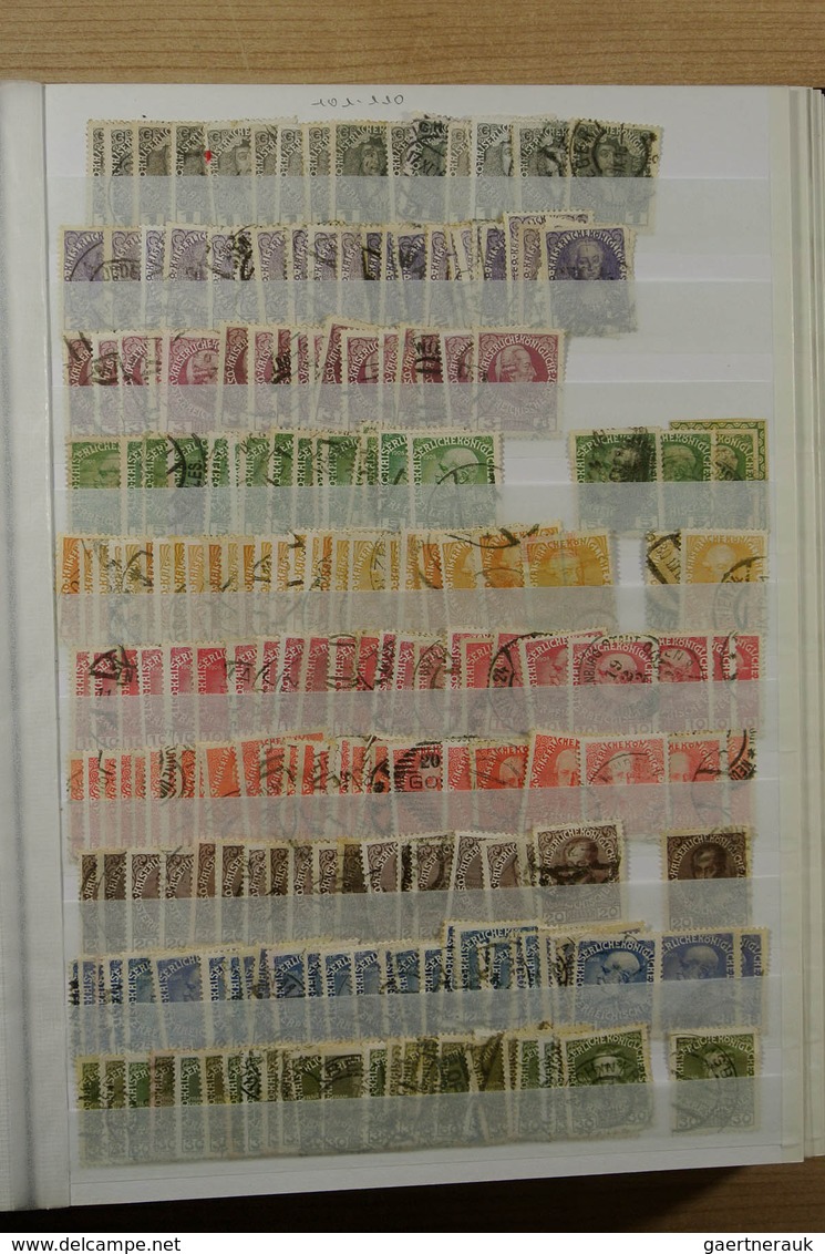 27557 Österreich: 1850-1945. Mostly Used Stock Austria 1850-1945 In Fat Stockbook, Including A.o. Better C - Neufs