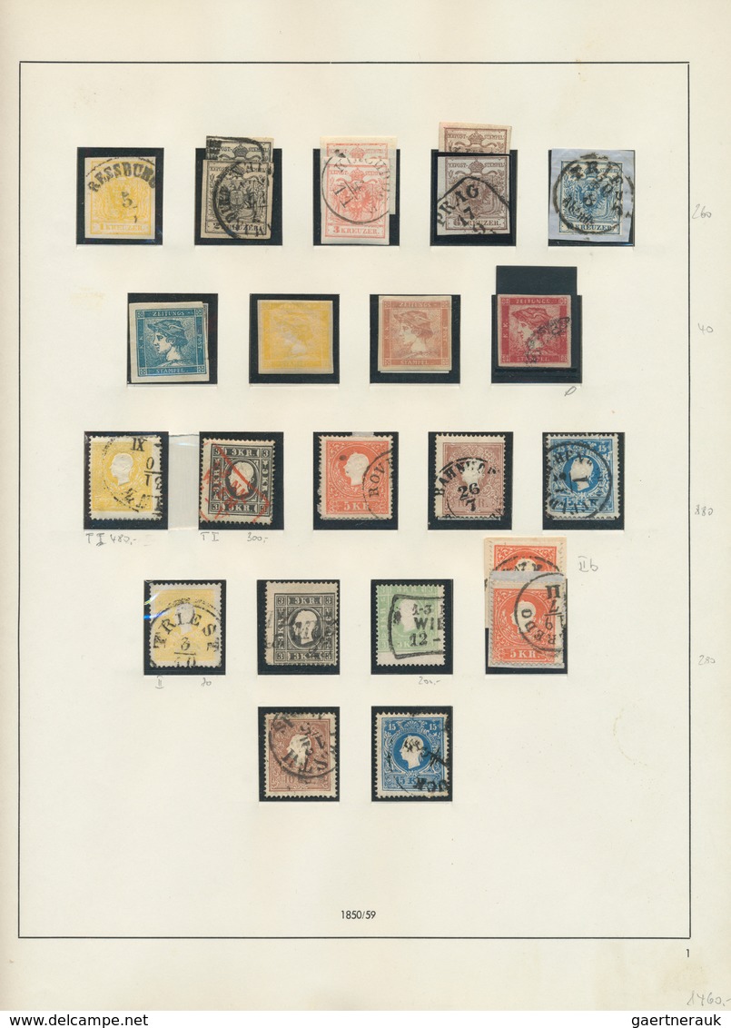 27559 Österreich: 1850/1937, Parallel Gestempelt Und Postfrisch/ungebraucht Geführte Sammlung Im Safe-Ring - Neufs